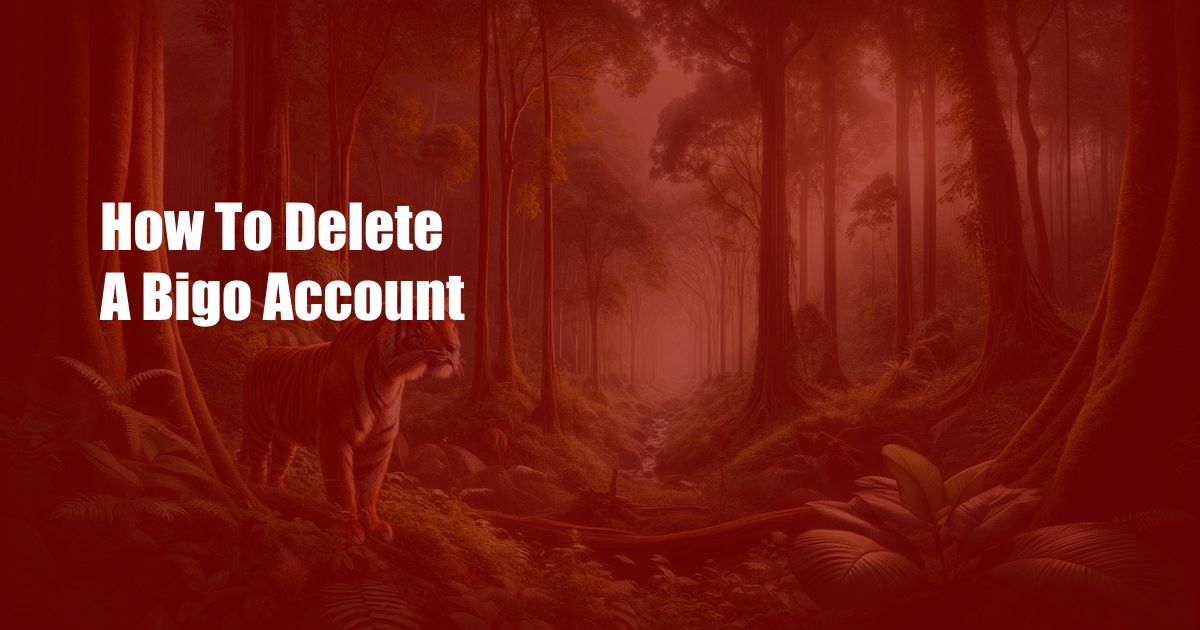 How To Delete A Bigo Account