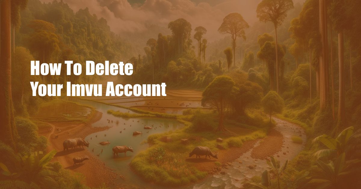 How To Delete Your Imvu Account