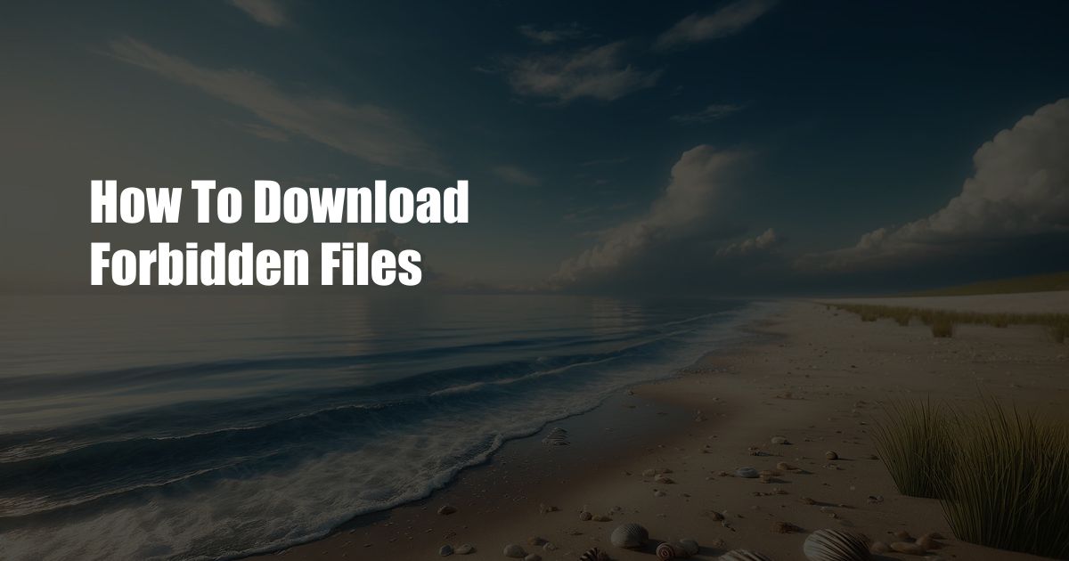 How To Download Forbidden Files